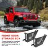 2Pcs Metal Front Door Storage Box Car Wear Resist Door Storage Pockets Rust Proof Car Storage Rack for 2007-2018 Jeep Wrangler