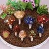 Colored Glazed Ceramic Mushroom Garden Ornaments