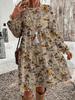 2025 Plus Size Women's Elegant Printed Loose Dress