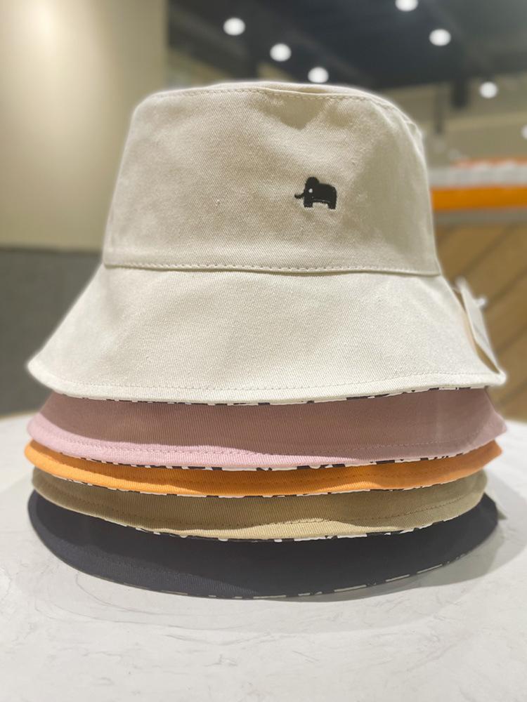 Elephant Embroidered Charming Fishing Cap Women Versatile Sun Protection Uv Protection Sun Hat Korean Style Casual Bucket Ch Hat