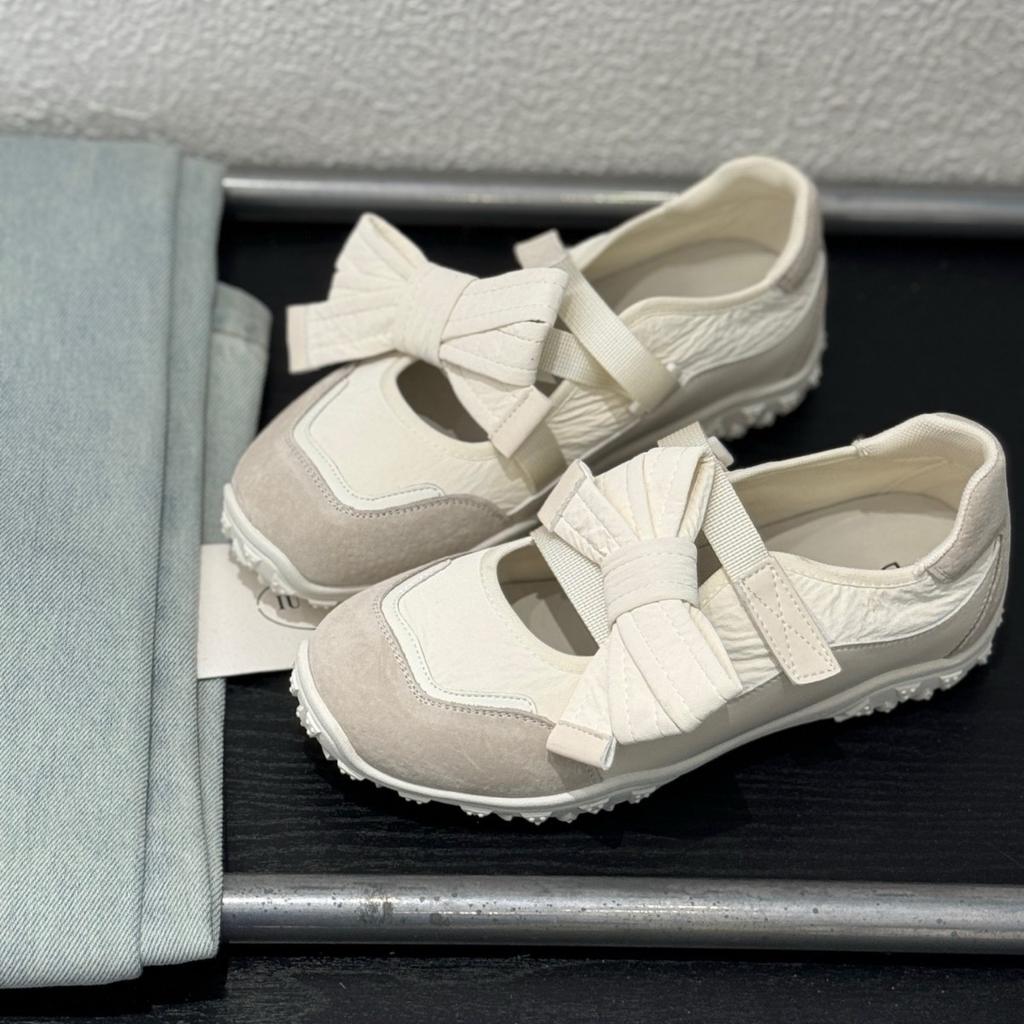 Dopamine style bow shallow mouth Mary Jane single shoes women's summer style o design ballet