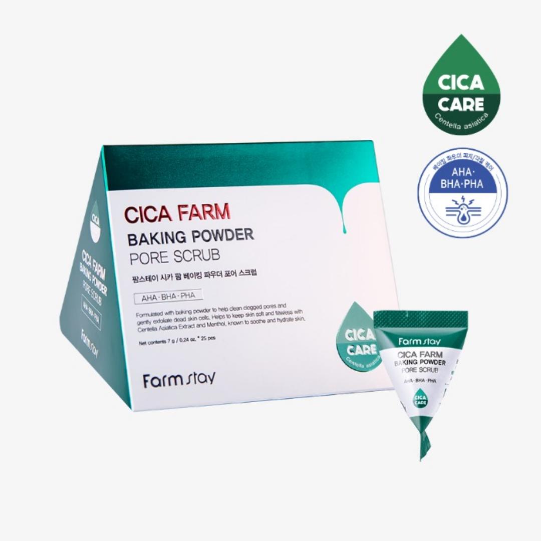 FARMSTAY Cica Farm Baking Powder Pore Scrub (1box, 25 Sticks)