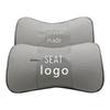 Genuine Leather Car Neck and Headrest Pillow - Custom Logo Option Available