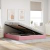 Ottoman Bed Frame with Storage Pink 160 X 200 Cm Velvet