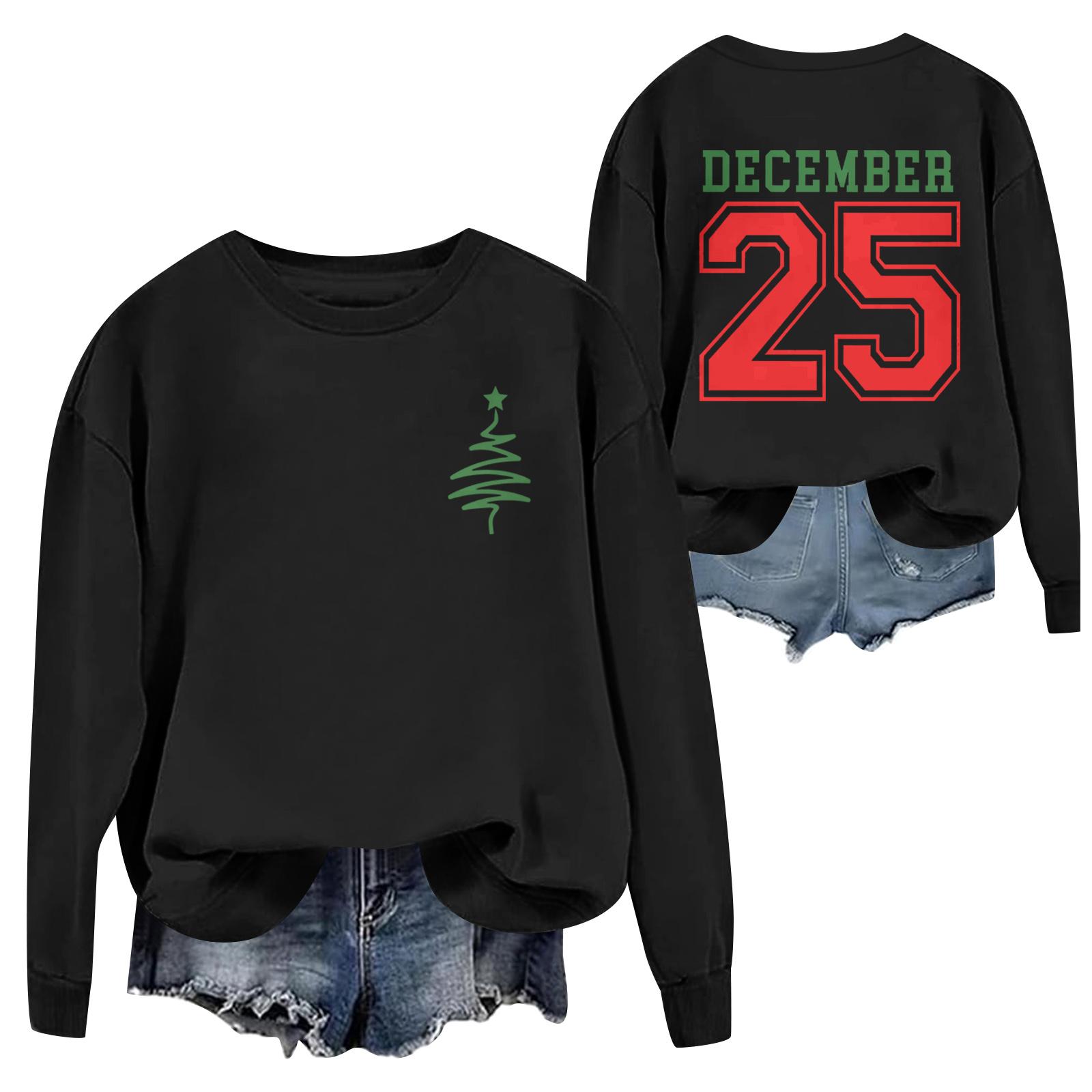 

Christmas T-Shirts And Sweatshirts, Women S Sweatshirts, Long-Sleeved Pullover Sweatshirts, Women S Long-Sleeved Tops L