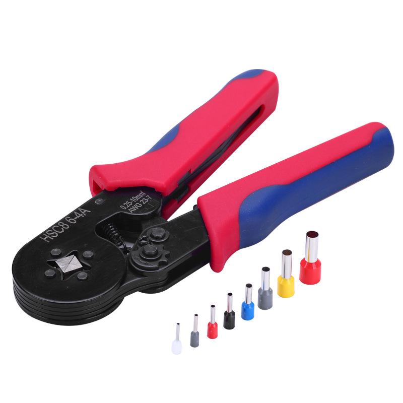 Ratchet-Type 6-4A Crimping Pliers Set for Insulated Wire Terminals