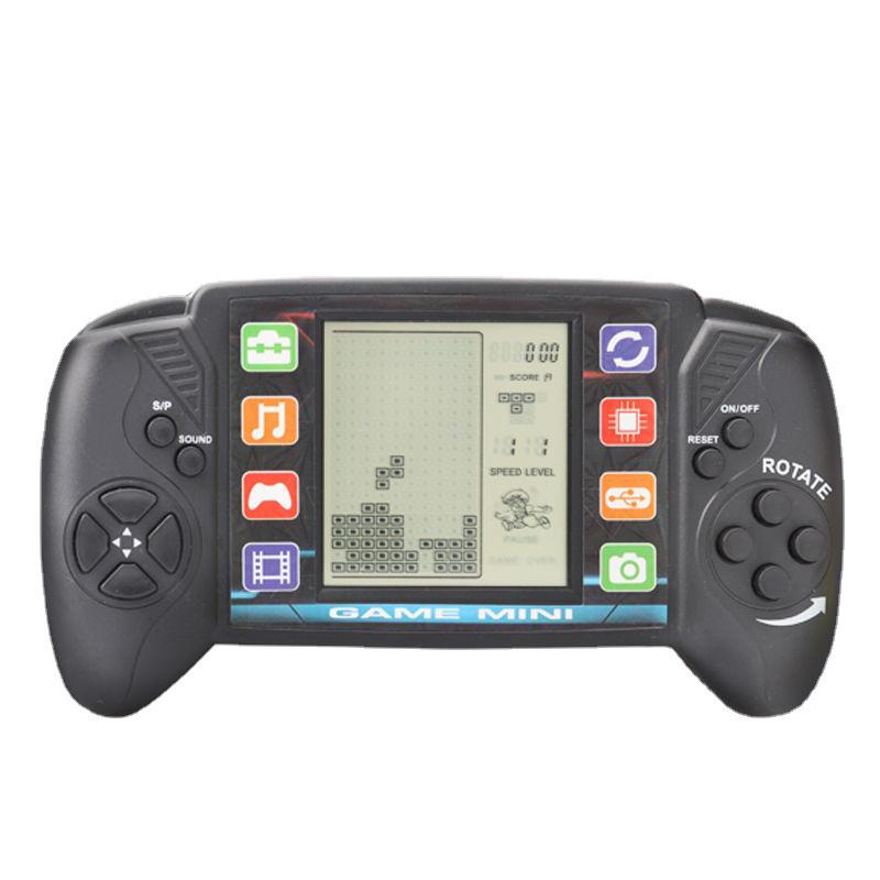 Nostalgic Retro Russian Tetris Handheld Game Console with Large Screen for Children's Play.