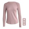 Womens Quick-Dry Long Sleeve Workout Top Slim Fit Fitness Shirt Running Gym Yoga Spring Fall