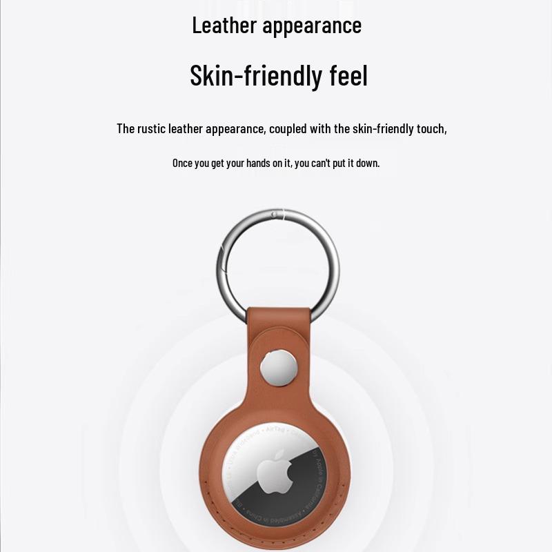 Apple AirTag 2nd Gen Leather Protective Keychain & Pet Collar Case