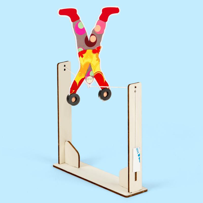 

Physics Science Experiment Diy Clown Wire Walking Balance Toy For Children Educational Activity Kit