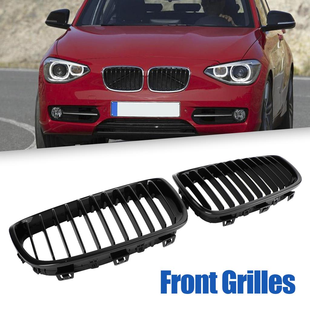 2PCS Front Bumper Kidney Grill Grille Fit BMW 1 Series F20 F21 2012-2014