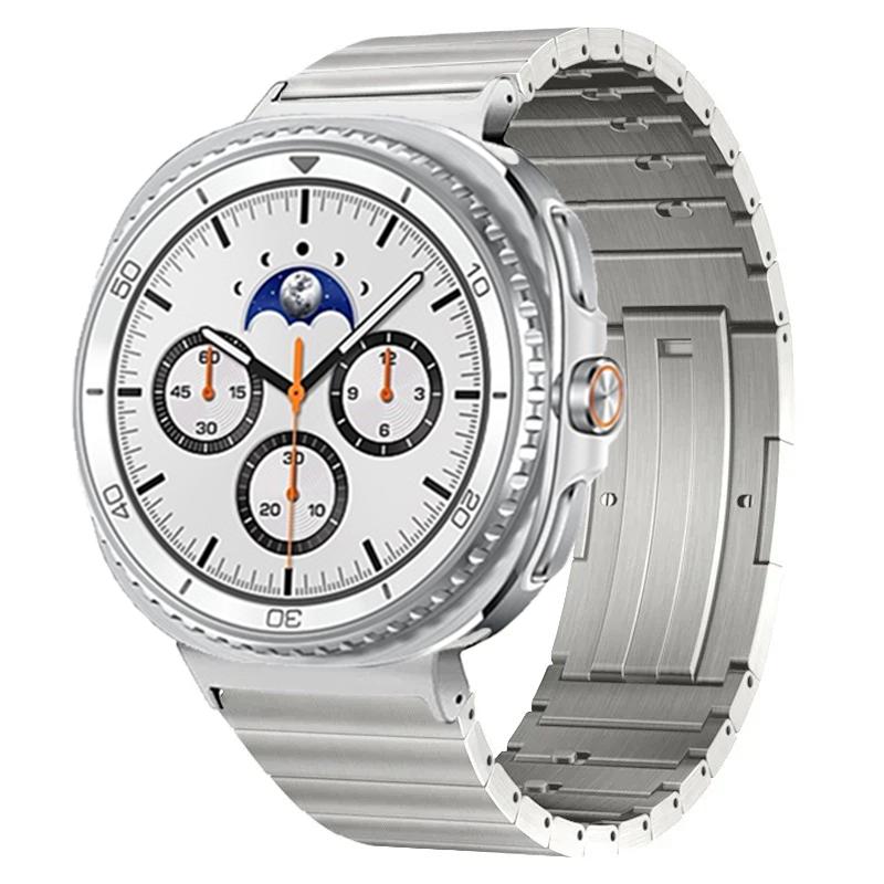 

Металлический ремешок из титана для Samsung Galaxy Watch 8 40/44 мм Classic 46 мм Модный браслет с быстрой заменой для Galaxy Watch Ultra 47 мм Galaxy Watch Ultra серебряный