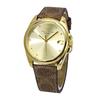 Coach Greyson 36mm Women's Watch with Yellow Gold Dial, Leather Strap, and Signature C (14504111)