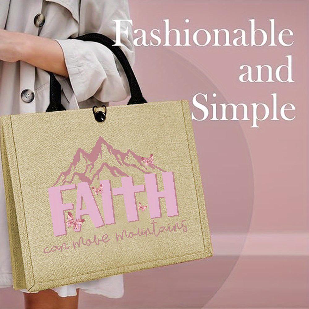 

Faith-Inspired Scripture Jute Tote Bag - Durable, Stylish, and Perfect for Everyday Use