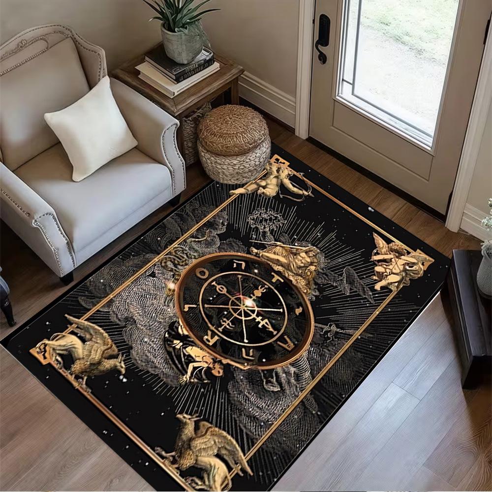 1pc compass rug home carpet non slip design for bedroom gift