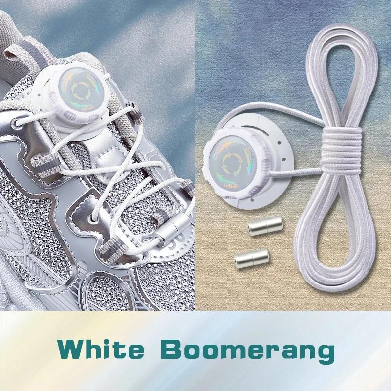 Install Simple Swivel Buckle Laces Automatic Shoelaces Without Ties Unisex Thick Rope Tennis Sneakers Shoelace Shoe Accessories