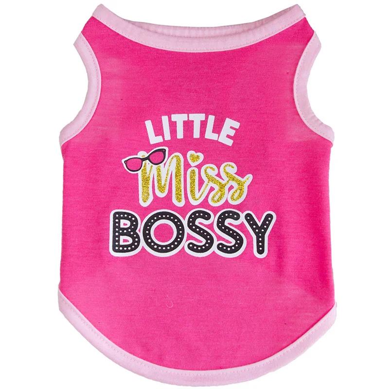 Letter Print Puppy Dog Sleeveless Vest Summer Pet Clothes For Small Dogs Pomeranian Bichon T-shirt Outfits Ropa Para Perros