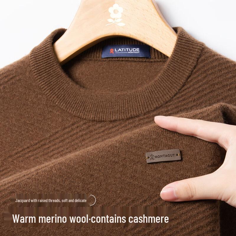 

MONTAGUT Men s Merino Wool & Cashmere Blend Pullover Sweater XL