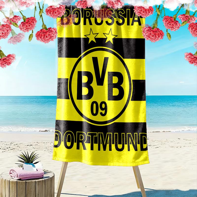 Dortmund Glory: Yellow Black Spirit beach towel Outdoor camping Portable for travel seaside swim Absorbent bath towel beach Outdoor picnic beach mat