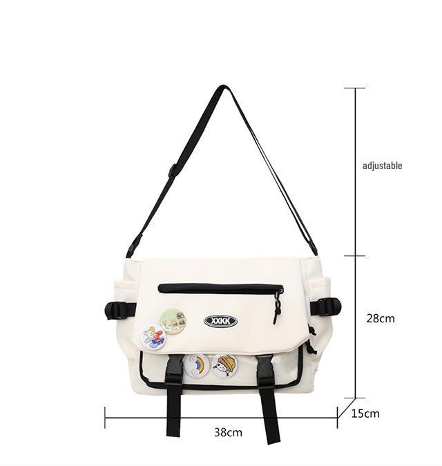 Korean-Style Versatile Messenger Backpack: Trendy Large-Capacity Crossbody for College Students
