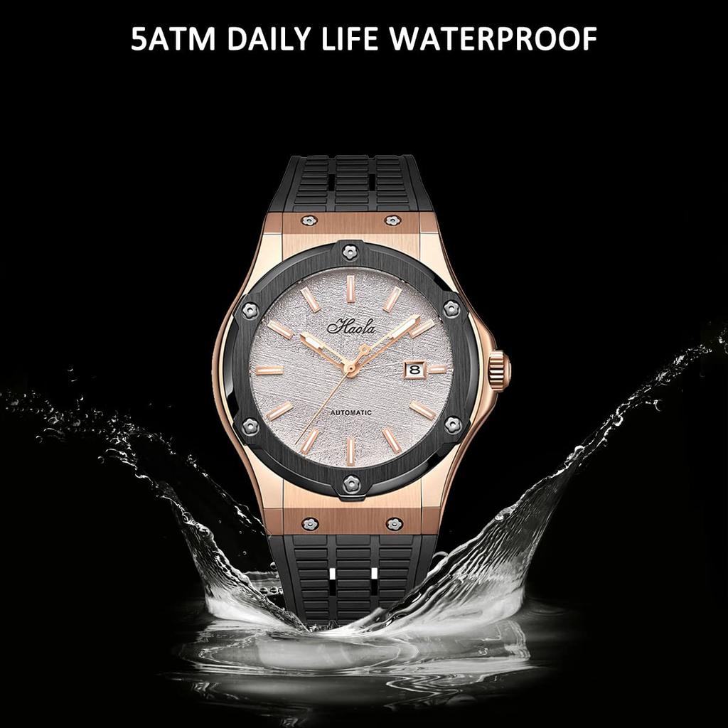 HAOFA Watch Automatic Mechanical Date 316L Stainless Steel Water Pressure 50m Sapphire Mirror Stylish Popular Men's