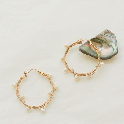 Objet213 Pearl & Ivy Hoop Earrings