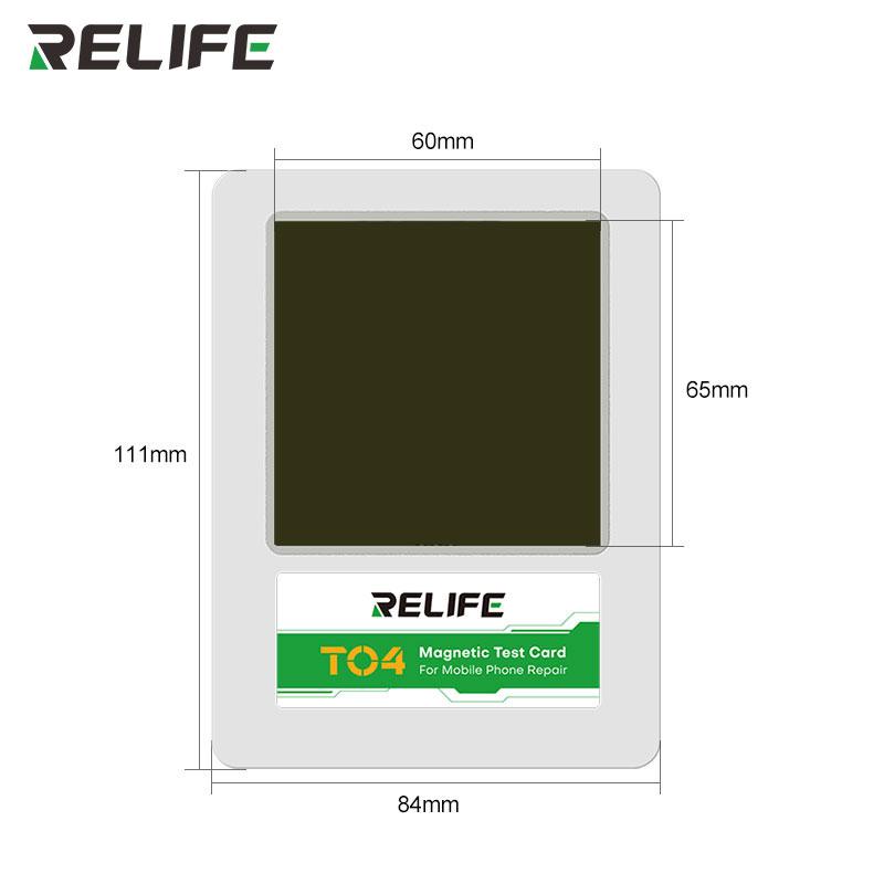 

RELIFE TO4 Magnetic Card for Mobile Phone Maintenance Wireless Charging Area Integrity Magnets Detection Instrument