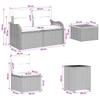 Sofa Set 8 Pcs Beige and Cream White Poly Rattan and Steel