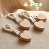 4PCS Metal Clamp Towel Clamp Woven Rope Clothes Hanger Portable Hand Towel Hook  Socks