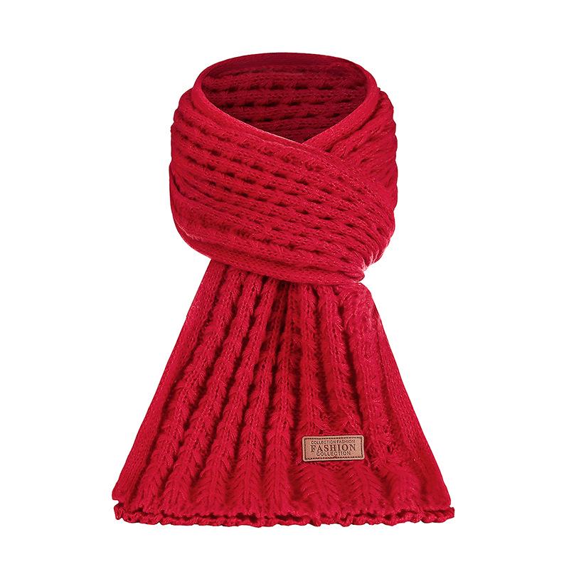 Dámská pletená čepice a šála v korejském stylu - Teplé, všestranné, jednobarevné