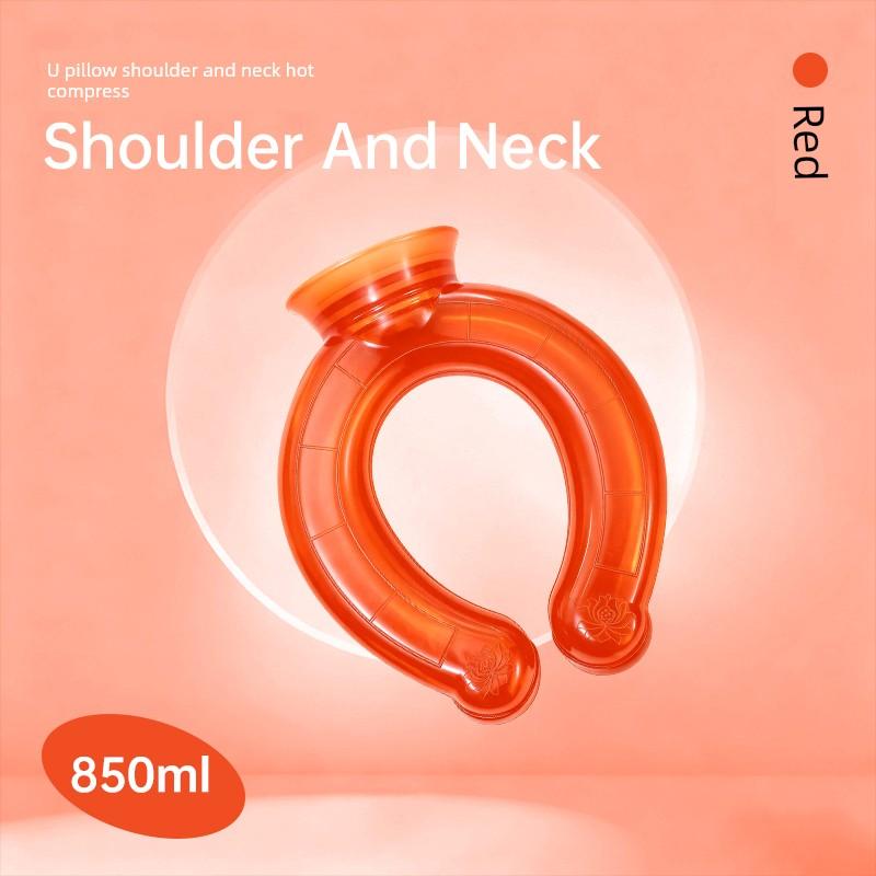 Hot Water Bottle, Water-Filled Warm Water Bag, U-Shaped Heating Pad, Neck Heating Pad for Bed, Special for Girls, Hot Water Neck Protection Bag