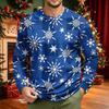 Men's Corduroy Long Sleeve Neck Shirt with Christmas Print Holiday Party Top