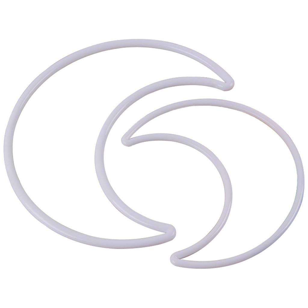 Traumfänger, Bastelbedarf, weißer Kunststoffmond für handgefertigte Kunstprojekte, leicht und anpassbar, verschiedene Größen