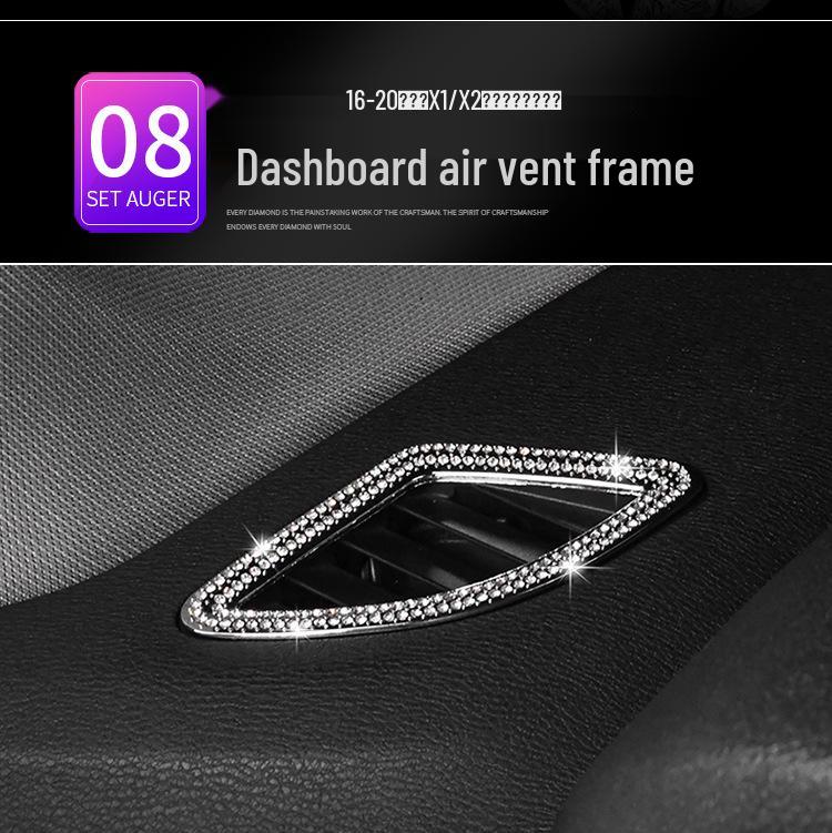 2020 X1 Interiér Diamantově zdobený Větrací otvor a Dekorativní samolepka na rám volantu