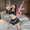 SHLYMP Maid Cat Sexy Sexy Cat Cat Ear Mini One Size Fits Black Costume, Cosplay, Erotic, Extreme, Naughty, Lingerie, Babydoll, Dress, Apron, Cute,