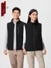 Unisex Workwear Vest: Casual, Plain Color, Stand Collar, Plus Velvet, Multi-Pocket, Zipper, Logo Customizable