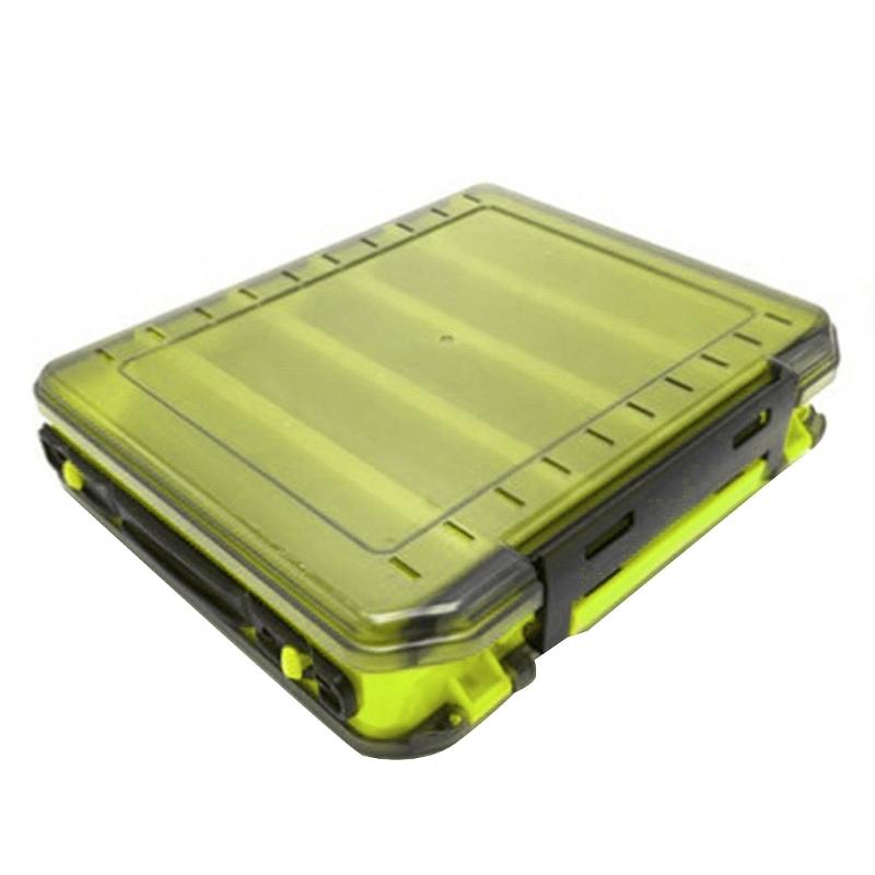 Fishing Lure Storage Box Double Sided Fishing Tackle Organizer-Case Fishing Baits Container Practical Fishing Accesories M жёлтый