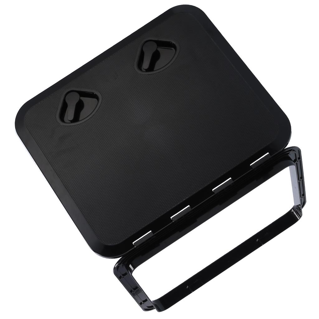 Deck Access Inspection Cover Anti UV with Lock Accessory for Marine Boat 20x18in(Black )