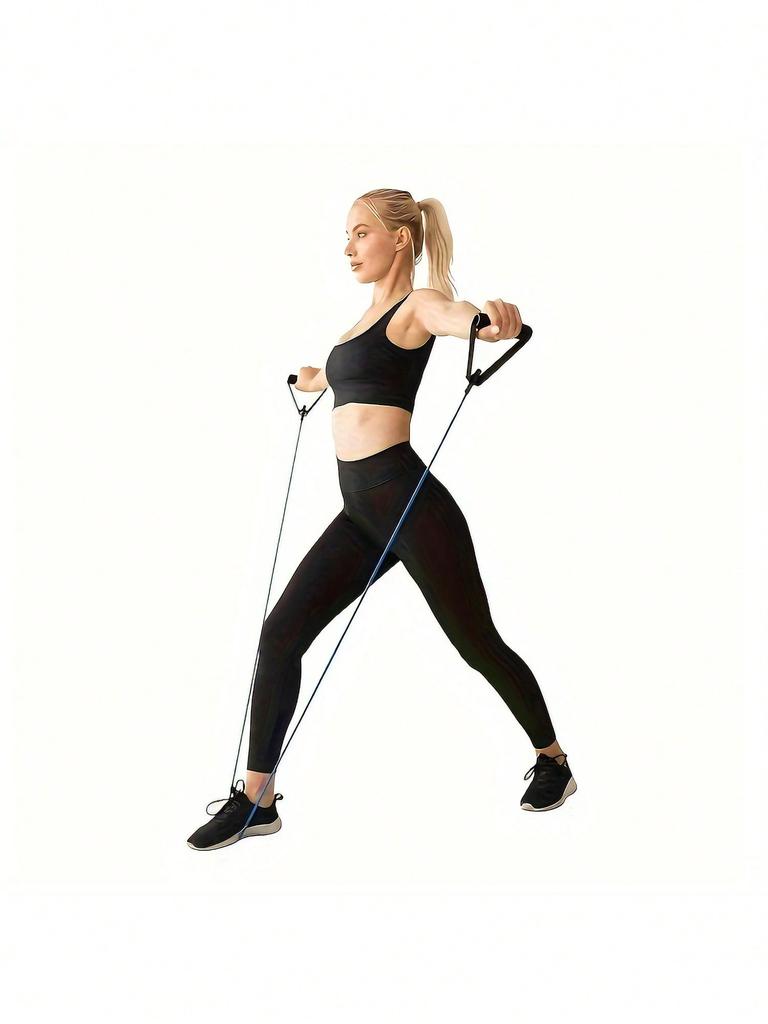 Adjustable Resistance Band with Handles for Home Workouts, Strength Training, Pilates, Stretching & Full Body Exercise
