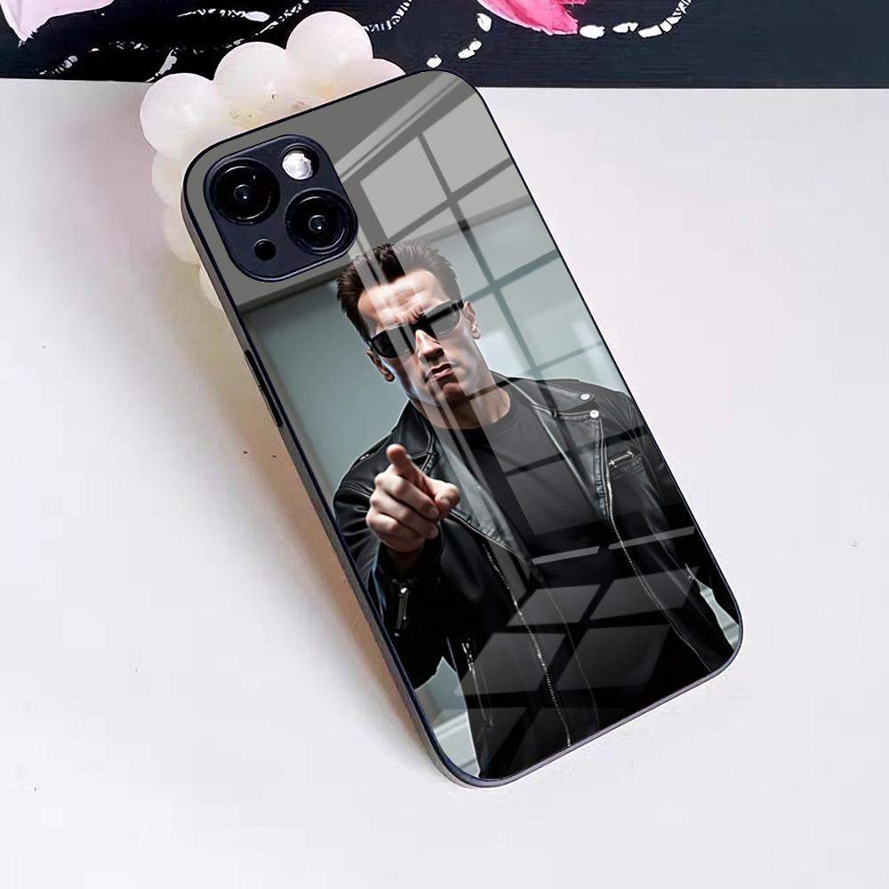 FILM Arnold Schwarzenegger Terminator Phone Case For IPhone 17 Pro Max 16 15 14 Pro Max 13 11 X Xs Xr 8 7Plus Glass Cover