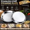 Flat Stainless Steel Pizza Pan Stainless Steel Round Baking Tray  Restaurant