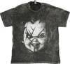 Chucky Portrait T-Shirt Halloween Horror Movie On Mineral Wash Vintage Wash Tee