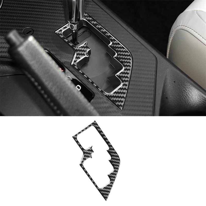 Authentic Carbon Fiber Gear Shift Panel Trim Frame Cover For Toyota RAV4 2014 2015 2016 2017 2018  LHD Accessories Carbon Fiber Color