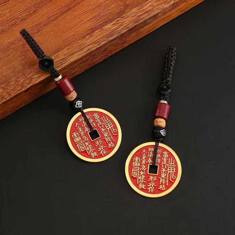 Solid Brass Chinese Feng Shui Lucky Coins With Engraved Patterns For Home Decor Collection Gifting