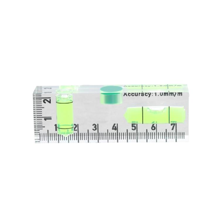 

Magnetic Base Pocket Acrylic Check Bubble Level Tool Mini Level Tool Construction Tool with 90°/180° Level Bubbles 75x25x15MM