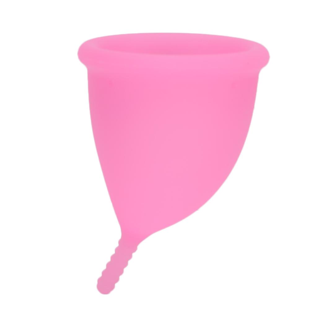 Reusable Menstrual Cup Silicone Period Tampon and Pad Alternative Feminine Hygiene Care Pink