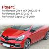 Side Door Wing Mirror Cover Cap For Renault Clio 4 Mk4 / Zoe / Captur 2012- Glossy Black/White Rearview Mirror Case Replace