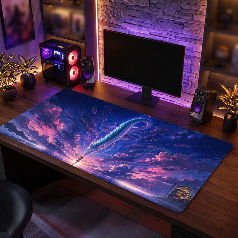 Big Mouse PadSpirited Away Extended Soft Desk Mat Gaming Office Computer Table Decor Mat