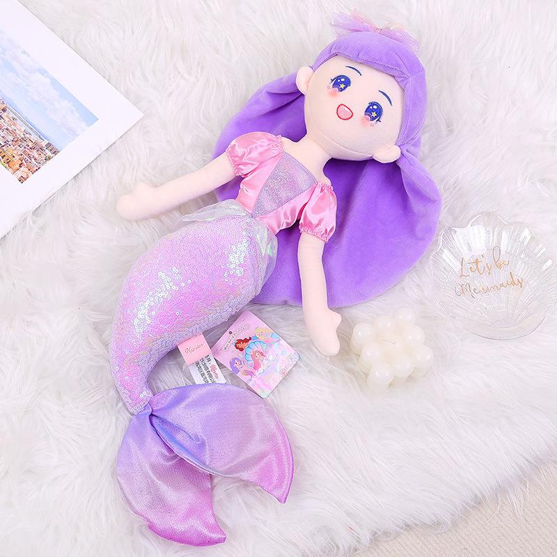 Mermaid Princess Doll Throw Pillow Fashion Cute Unique Girl Doll Plush Style Toy