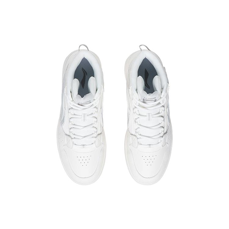 Li Ning Mountain Plain Textile, Synthetic Leather Slip Resistant Abrasion Resistant High top Skateboard Shoes Men's AGCS241-3